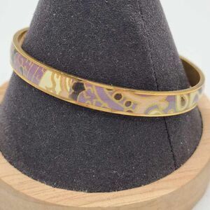 J Crew Taupe Enamel Print Gold Tone Bangle  NWOT!
